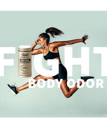 Primal Life Organics Stick Up Natural Deodorant 3 oz - Bentonite Clay, Arrowroot, Magnesium, Zinc - Vegan Deodorant for Women and Men - White Coconut Scent - Buy Online on GoSupps.com