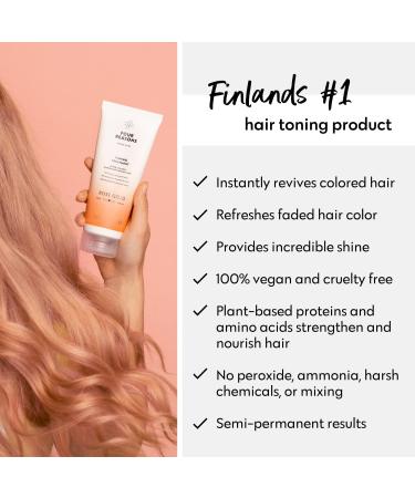 Four Reasons Color Mask - Rose Gold Toning Treatment Conditioner - 27 Colors - Vegan & Cruelty-Free - Semi Permanent Hair Dye - 6.76 fl oz - Buy Online on GoSupps.com