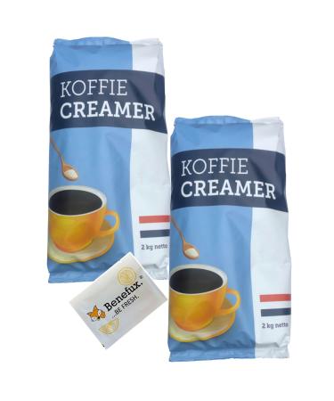 Benefux. Coffee Creamer Coffee Whitener Holland Giant Storage Pack 2x 2kg + Benefux. Refreshing Towel 4000g