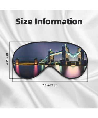 Night London Tower Bridge Soft Sleep Eye Mask Female Breathable Eye Patch Perfect for Travel and Relaxation - Buy Online on GoSupps.com