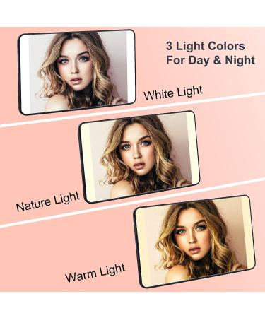 Rotating Lighted Makeup Mirror | LED Vanity Mirror for Car Visor | Dimmable Sunshade Mirror - Buy Online on GoSupps.com