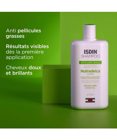 ISDIN Nutradeica Anti-Oily Dandruff Shampoo Reduces Desflation Itching and Excess Oil 1 x 400 ml - Buy Online on GoSupps.com