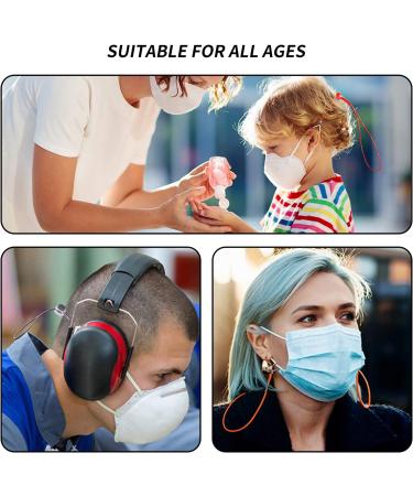 12-Piece Elastic Mask Chain - Adjustable Mouth Protection Holder for Kids & Adults (Black) | International Shipping Available - Buy Online on GoSupps.com