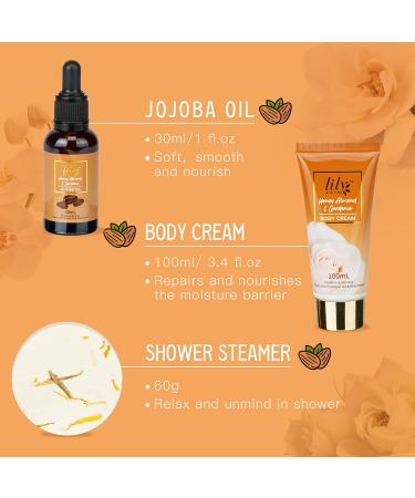 Sulfate Free Spa Gift Set for Her: 12pcs Honey Almond & Gardenia Spa Kit with Shower Gel, Bubble Bath, Bath Bombs, Body Scrub - Shea Butter & Vitamin E Included - Buy Online on GoSupps.com