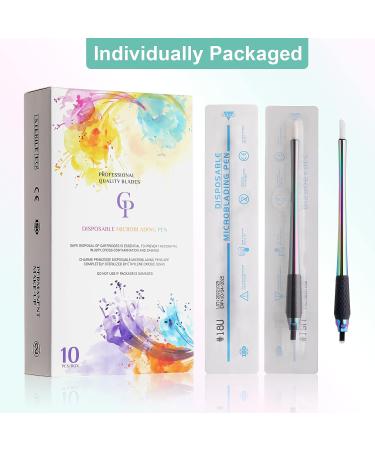 Charme Princesse 10 Pcs Disposable Microblading Pen 18 U-shaped Manual Eyebrow Pens - Sterilized Blade Tools for Eyebrow - ZYH2210001KIT-FBA - Buy Online on GoSupps.com