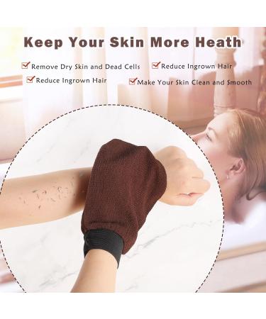 2-Piece Kese Peeling Gloves for Exfoliation | Body Hammam Gloves for Ingrown Hair & Skin Dandruff Removal (Black/Brown) - Buy Online on GoSupps.com