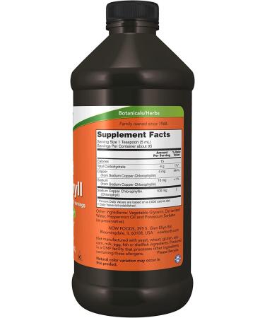 Now Foods Liquid Chlorophyll Mint Flavor 16 fl oz - Natural Detox & Wellness - Buy Online on GoSupps.com