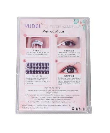 Yudel Lash Clusters Kit | 200PCS Reusable Individual Eyelash Extensions | Fluffy 60D Curl Lengthening Wisps 8-16mm | International Shipping Available - Buy Online on GoSupps.com