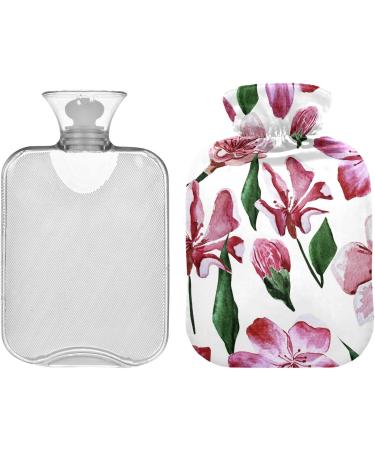 NAANLE Japanese Cherry Blossom Transparent Hot Water Bottle - 2L Large Perfect for Menstrual Cramps Relief & Heat Therapy - Buy Online on GoSupps.com