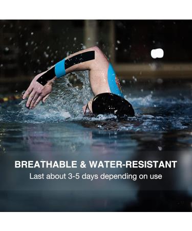 AnjoCare Kinesiology Tape for Muscles & Joints - Black & Blue Uncut Tape for Sports & Injury Recovery - Buy Online on GoSupps.com