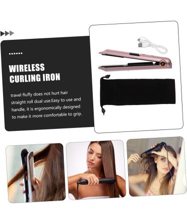 BIUDECO Curling Iron Travel Size Flat Iron for Hair Travel Hair Curler Hair Curling Tools Mini Splint Abs Golden 21X4X3.5CM - Buy Online on GoSupps.com