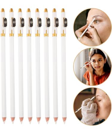 POPETPOP Lot de 12 Crayons Sourcils Maquillage Taille-crayon Int gr Bois Naturel Couleur Blanche Pure Pr cision Professionnelle Maquillage Sourcils Femme Usage Quotidien - Buy Online on GoSupps.com