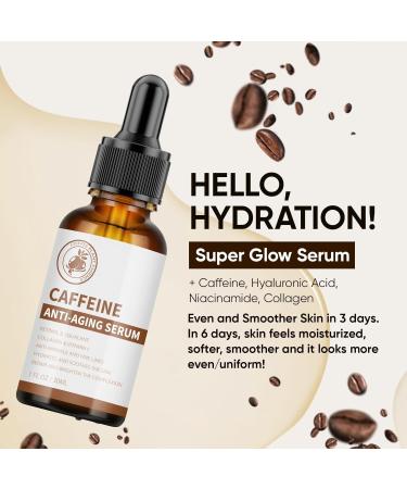 Retinol & Caffeine Eye Serum Retinol Serum for Face Under Eyes Anti-Wrinkle Collagen Serum Smoothing Firming Hydrating Reduces Puffiness Dark Circles & - Buy Online on GoSupps.com
