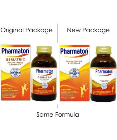 Pharmaton Ginseng Extract G115 (100 Capsules) - Swiss Quality Formula, Clinically Proven - 100 Count - Buy Online on GoSupps.com