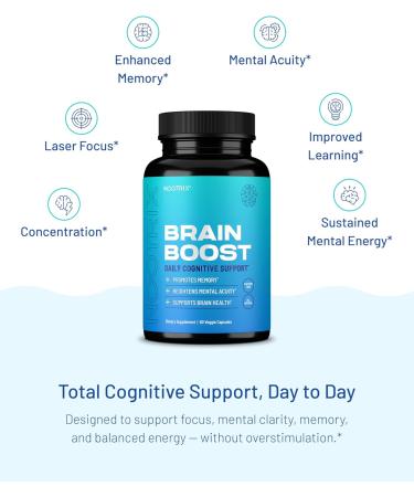 Nootrix Brain Boost Nootropic Supplement | Supports Memory Mental Focus Cognitive Health & Energy | Promotes Healthy Mood & Brain Function | Ginkgo Biloba & DMAE | 120 Capsules 2 Pack - Buy Online on GoSupps.com
