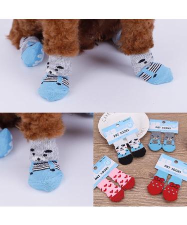 Heiqlay Anti-Slip Socks for Dogs & Cats | Paw Protection with Silicone Gel | 4-Piece Set for Indoor Traction - Buy Online on GoSupps.com