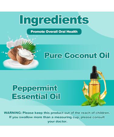 Lucery-T yer 237ml Oil Pulling - Natural Coconut & Peppermint Oil for Fresh Breath Tooth Whitening & Healthy Gums | 100% Organic Oral Care - Buy Online on GoSupps.com