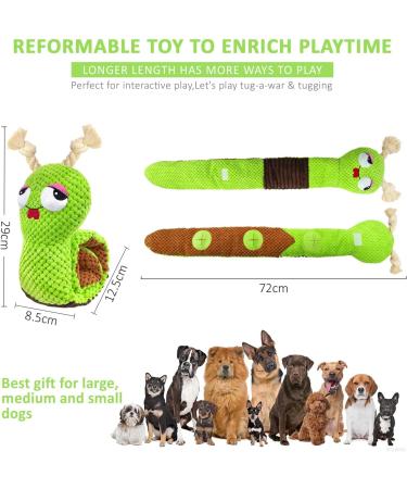 Buy Aeitpet Interactive Dog Toys - Squeaking Plush Snail for Large & Small Dogs | Ideal for Training & Dental Care - Buy Online on GoSupps.com