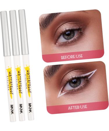 Healeved 10 Pcs White Lying Silkworm Pen White Eye Shadow Eye Makeup Tools Eyeshadow Crayon Makeup Pencil Abs - Buy Online on GoSupps.com