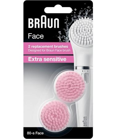 Buy Braun Face Replacement Brushes Extra Sensitive - 2 Pack for Facial Cleansing Devices | International Shipping Available - Buy Online on GoSupps.com