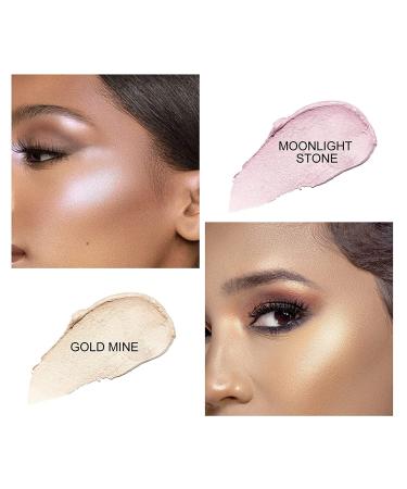 Ownest Highlighter Stick - Shimmer Cream Powder, Waterproof & Long-Lasting - 2 Colors, Self-Sharpening Crayon Stick - Buy Online on GoSupps.com