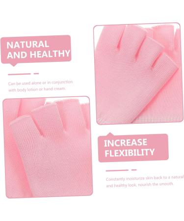 FRCOLOR 1 Pair Spa Glove Gel Hand Moisturizing Gloves Ear Piercing Kit Gel Gloves Gel Hand Gloves Eczema Gloves for Men Moisturizing Hand Gloves Fingerless Pink Man Hand Mask - Buy Online on GoSupps.com