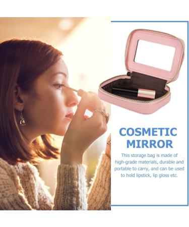 CALLARON Lipstick Case with Mirror - Pink Lipstick Organizer Bag & Travel Holder for Women | Stylish Makeup Storage - Buy Online on GoSupps.com