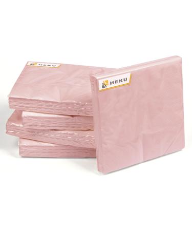 HEKU 100 Pink 3-Layer Napkins | 33x33cm | Absorbent & Stylish | 5-Pack for Events & Gastronomy | International Shipping - Buy Online on GoSupps.com