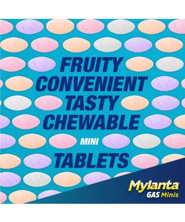 Mylanta Gas Relief Tablets - 60 Count Assorted Fruit Flavored Minis - Buy Online on GoSupps.com