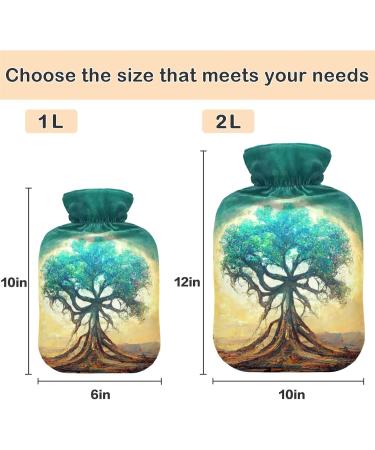 Buy Naanle Magic Tree of Life 2L Hot Water Bottle - Heat & Cold Therapy Hand/Foot Warmer with Lid - Pain Relief Solution for All Ages - Buy Online on GoSupps.com