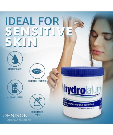 Hydrolatum Dry Skin Cream 1lb & 2oz - Eczema & Psoriasis Treatment - Fragrance-Free & Non-Greasy - Buy Online on GoSupps.com