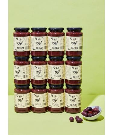 Choir KoRo Organic black olive spread 12 x 350 g - Buy Online on GoSupps.com