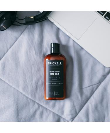 Brickell Men's Maximum Strength Hand Lotion - Natural & Organic, Fast-Absorbing with Vitamin E, Shea Butter, and Jojoba - Unscented 4 Fl Oz - Buy Online on GoSupps.com
