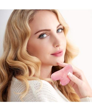 Rose Quartz Gua Sha Tool for Facial Microcirculation - Authentic Pink Stone for Preventing Wrinkles and Boosting Complexion Radiance - Buy Online on GoSupps.com