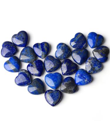 Xiannvxi 15pcs blue sodalith crystals heart stones love palm bag bag stone natural gemstones reiki crystal stones for healing meditation i-sodalith