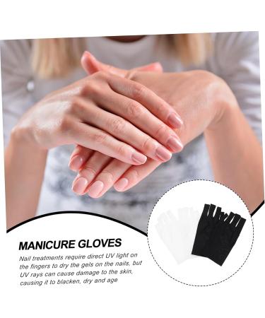 FOMIYES 2 Pairs Gloves Nail Lamp Hand Protector Fingerless Anti Uv Glove Anti Uv Gloves Uv Block Gloves Light Gloves Sun Gloves Anti-uv Gloves Polyester Elastic Shield Women's - Buy Online on GoSupps.com