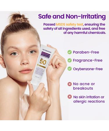 Mineral Sunscreen SPF 50 - Reef Safe Zinc Oxide & Titanium Dioxide Organic Hydrating Sunscreen for Sensitive Skin | 2.5 fl. oz - Buy Online on GoSupps.com