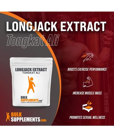 Longjack Extract Powder (Eurycoma longifolia) - Tongkat Ali Supplement - 50g (1.76 oz) Pack - Buy Online on GoSupps.com