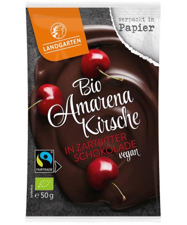 Landgarten | Vegan organic amares in Darish bitter chocolate |1 Pack (50g) amares in dark chocolate 50 g (1 Pack) - Buy Online on GoSupps.com