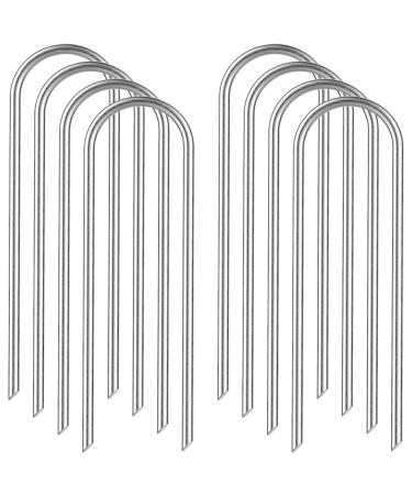 Trampolines Wind Stakes Heavy Duty U Type Sharp Ends Safety Ground Anchor Galvanized Steel for Soccer Goals, Camping Tents and Huge Garden Decoration 8pcs trampoline stakes