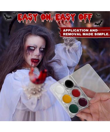 Ultimate Halloween Zombie Makeup Kit | 6 Colors SFX Bruise Palette Scar Wax Fake Blood & Tools for Demonic Cosplay - Buy Online on GoSupps.com