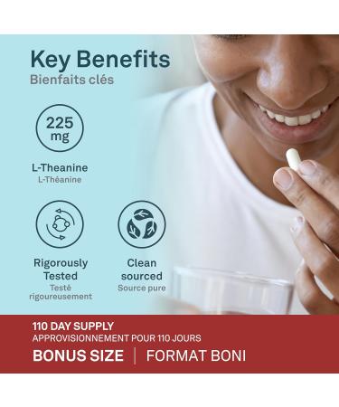 Organika L-Theanine Bonus Size 110 vcaps-Relaxation Promotion Stress Support Pure Natural Source - Buy Online on GoSupps.com