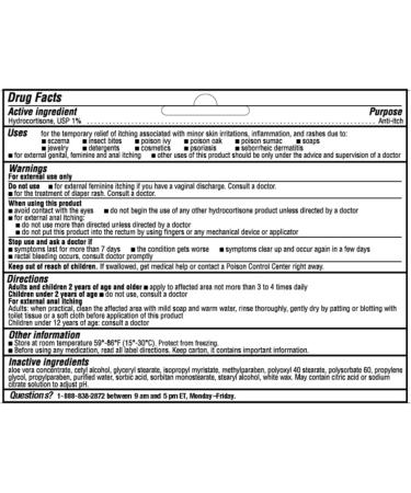 6 Pack Major Hydrocortisone 1% Cream with Aloe 28g - Soothing Relief UPC 309047623310 - Buy Online on GoSupps.com