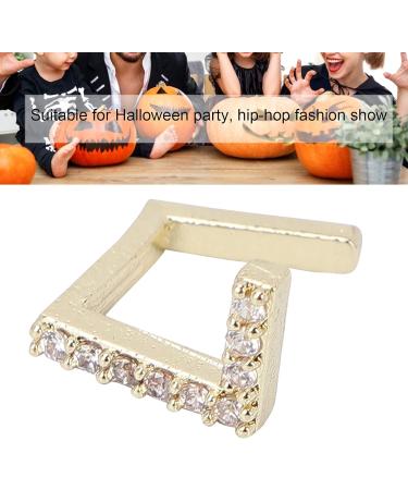 Capital Letter Hip Hop Tooth Removable Teeth Brace Decoration Teeth Accessory for Costume Party (Gold) Large Gold - Buy Online on GoSupps.com