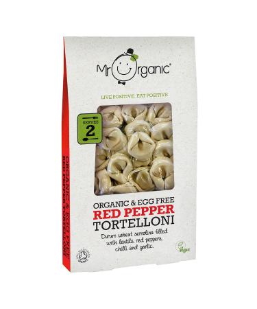 Mr Organic Red Pepper Tortellini - Egg Free - Vegan-Friendly - Made with Organic Ingredients - Delicious and Filling - Perfect for Pasta Lovers - 250g Pack - Buy Online on GoSupps.com
