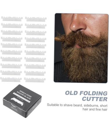 100pcs Stainless Steel Half Face Razor Blades - Barber Cutter for Smooth Shaving | Ideal for Barbershop & Home Use - Buy Online on GoSupps.com