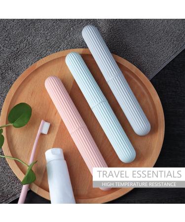 Eco-Friendly Travel Toothbrush Set - 4 Pieces with Protective Covers (Pink & Green) for Home & Travel - Buy Online on GoSupps.com