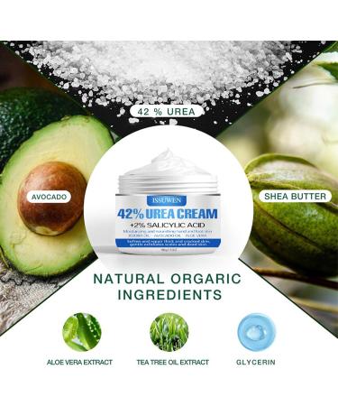 Urea Cream 42% plus Salicylic Acid 2% Foot Cream Urea Foot & Hand Creamfor Dry Cracked Heels Feet Knees Elbows Hand Foot Dead Skin Cuticle Callus Remover Toenail Softener Skin Barrier Repair Cream - Buy Online on GoSupps.com
