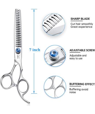 Jason Curved Scissors for Dogs - 19.1 cm Ergonomic Pet Care Scissors | Japanese Stainless Steel Hair Scissors for Dogs & Cats | Chunker 7.0 - Buy Online on GoSupps.com