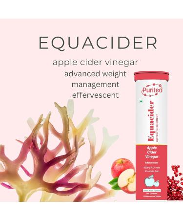 PURITEO-EQUACIDER Apple Cider Vinegar Effervescent Tablets - (15 Tablets Each Pack of 2) - Buy Online on GoSupps.com